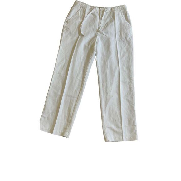 Island Shores White Linen Pants Large - Picture 7 of 14